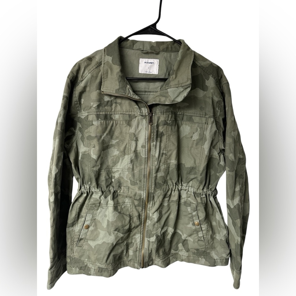 Old Navy Women's Green Camouflage Jacket